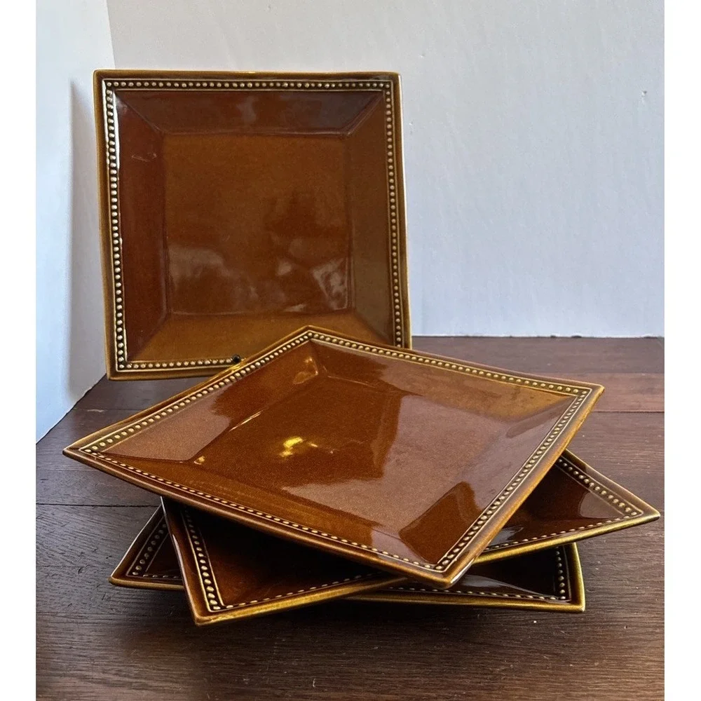 Set of 4- Pier 1 SPICE ROUTE Toffee 10 1/2